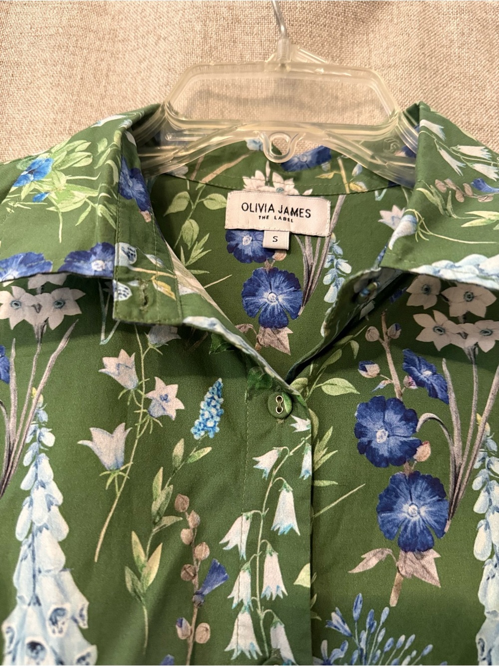 Olivia James Floral Tie Front Blouse | S - Picture 4 of 6